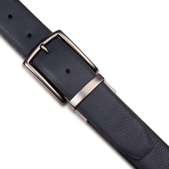 Nautica Men's Reversible Leather Belt | 2-in-1 | Classic | Everyday | Business | Work | Dress | Casual | Metal Buckle