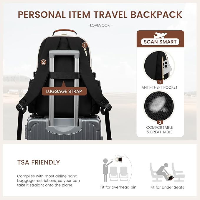 LOVEVOOK Laptop Backpack for Women with Pouch Pocket for Large Capacity Cup,17 Inch Laptop Computer Bag Travel Backpack Purse,Waterproof Work Business Backpack College Teacher Bags,Violet
