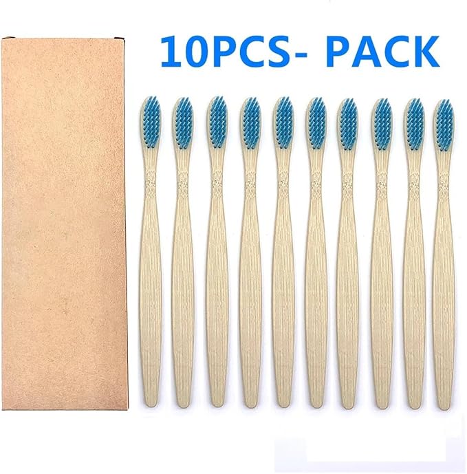 Manual Toothbrush 10PCS Colorful Toothbrush Set Soft Bristle Teeth Whitening Toothbrushes Soft Care Toothbrush(10PCS Blue Color)