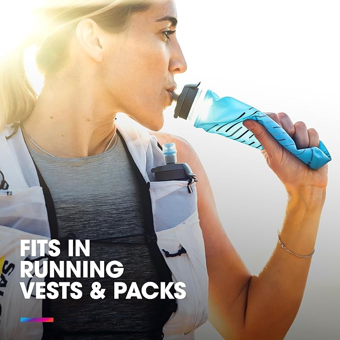 HydraPak UltraFlask Speed - Collapsible Soft Flask Water Bottle for Hydration Vests and Running Packs with Easy Open Cap
