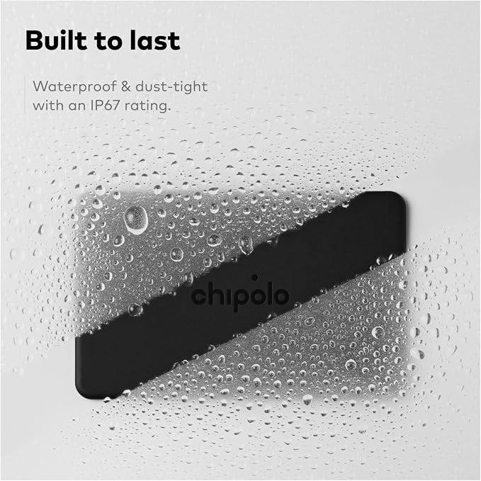Chipolo Card – Rechargeable Wallet Tracker Card, Bluetooth Tracker, Item Locator, Passport Finder Compatible with Apple Find My or Find Hub with Call Your Phone & Out of Range Alerts (Pack of 2)