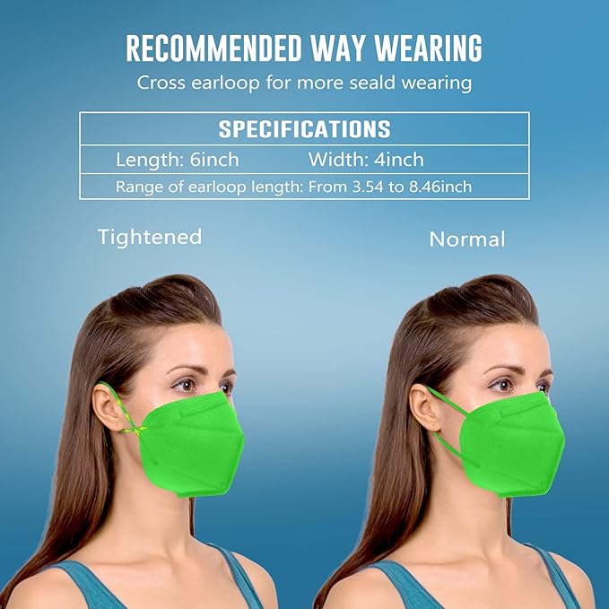 WWDOLL KN95 Face Mask 25 Pack, 5-Layers Breathable Disposable KN95 Masks