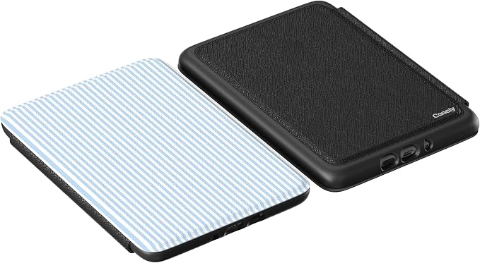 Casely Kindle Case | Marina Lines | Tiny Pinstripe | Compatible with 7” Kindle Colorsoft and 7” Kindle Paperwhite (12th Gen)