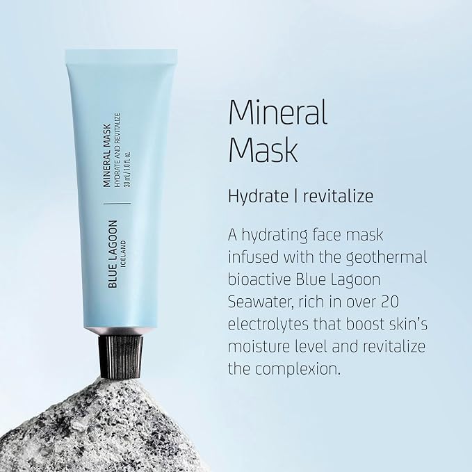 Blue Lagoon Skin Science - Hydrating Overnight Mineral Face Mask - Hydrating Face Mask - Overnight Mask - Moisturizing Face Mask - Overnight Face Mask - Bioactive Icelandic Skincare (1 fl oz | 30 ml)