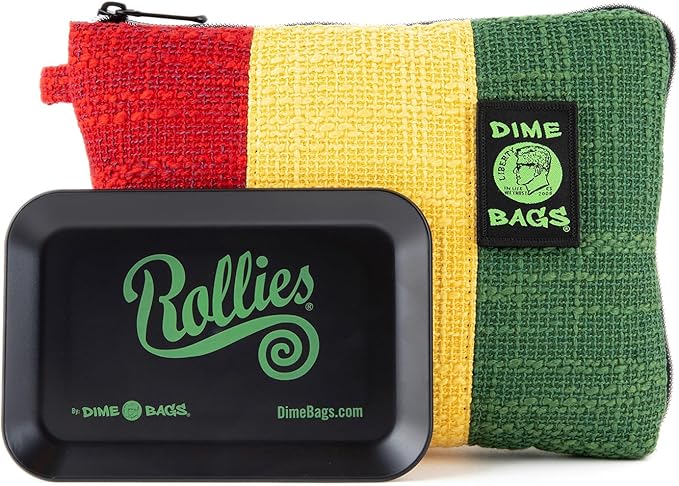 Dime Bags All-in-One Padded Pouch with Accessory Tray & Smell/Spill Proof Pocket, Protective Case for Glass Storage & Travel