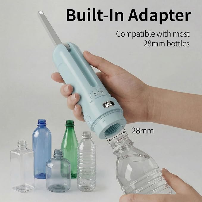 Portable Bidet for Travel, Personal Hygiene Sprayer Bottle for Women Men, Mobile Bidet Portable for Toilet,Electric Handheld High-Pressure Foldable USB-C Battery-Powered (Blue)