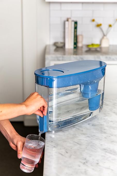 LifeStraw Home — Water Filter Dispenser, 18-Cup, Stormy Blue