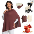 2pk Nursing Cover for Breastfeeding, Soft & Breathable Privacy Poncho, Multi-Use Feeding Shawl, Comfortable & Portable Breastfeeding Cover for Women Includes Mesh Laundry Bag