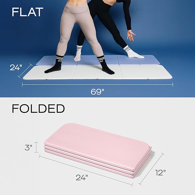 Stakt The Original Foldable Yoga Mat, Premium Foldable Exercise & Workout Mat with Non-Slip Surface, Lightweight Portable for Studio or Home Use, As Seen on Shark Tank