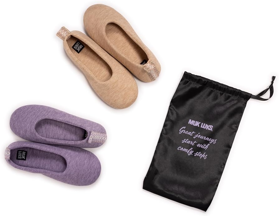 MUK LUKS 2-Pack Travel Ballerina Set Women's Slipper