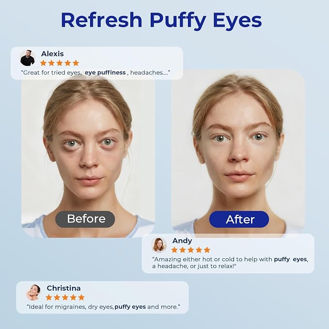 Cooling Face Mask for Morning Routine: Self Care Gifts for Women - Gel Eye Mask for Eye Care,Reduce Puffiness - Flexible Cold Compress for Skincare & Home Spa,Ice Pack Gift for Mom, Valentines Day