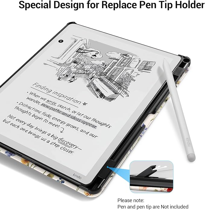 CoBak Case for 11" Kindle Scribe 3rd Generation 2025, Kindle Scribe Colorsoft - All New PU Leather Cover with Auto Sleep Wake, Pen Holder for Scribe 11" 2025 Released