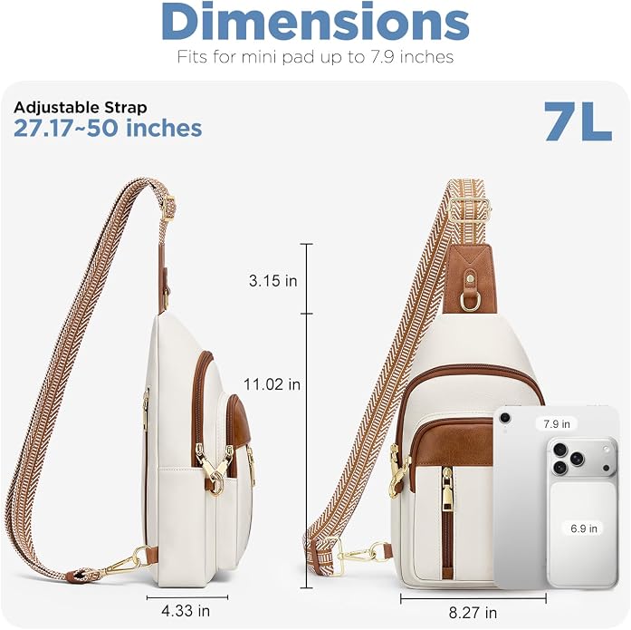 Anti Theft Crossbody Bags for Women RFID Sling Bag, Vegan Leather Cross Body Travel Purse for Women Men