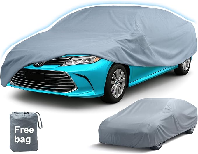 Leader Accessories Car Covers for Automobiles All-Weather Limited Waterproof, Breathable Full-Exterior Covers for Indoor and Outdoor Use, Fits Sedans 196"-205"