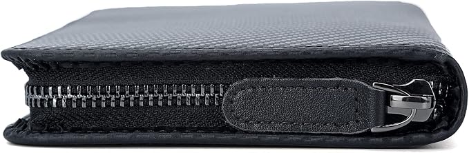 Polare Full Grain Leather Passport Holder Cover Case for Men RFID Blocking Travel Wallet Holds 4 Passports (Carbon Black)