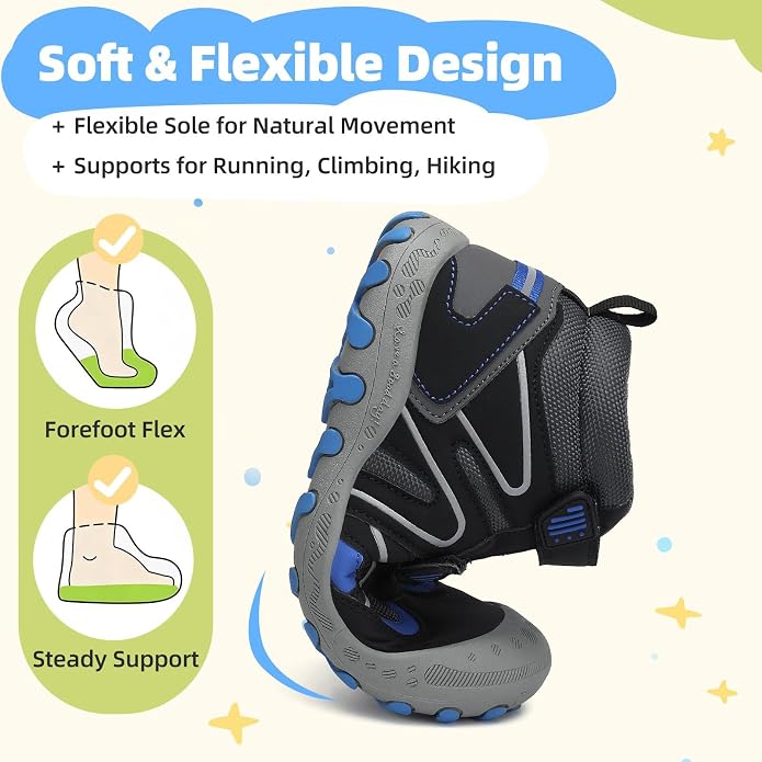 Mishansha Kids Water Resistant Hiking Boots, Boys Girls Anti Collision Anti-Skid Athletic Outdoor Adventure Trekking Shoes