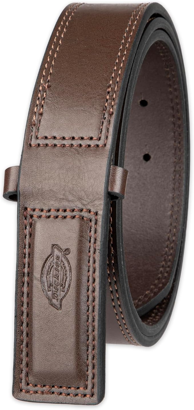 Dickies Men's Dickies Unisex Leather Mechanic No-Scratch Work Belt - Buckleless, Snap-On Belt