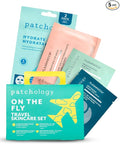 Patchology On The Fly Travel Facial Kit – Travel-Friendly Hydrating Skincare Essentials for Face, Eyes and Lips – Includes 2 Pair Under Eye Patches, 2 Hydrate Sheet Mask for Refreshed Skin,1 Lip Mask