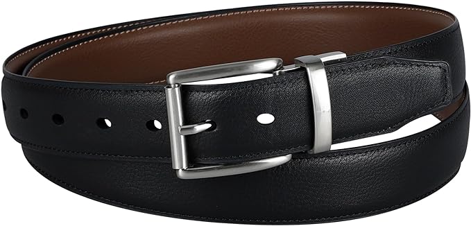 DOCKERS Men's Two-in-one Reversible Rotative Buckle Everyday Casual Dress Belt (Regular and Big & Tall Sizing)