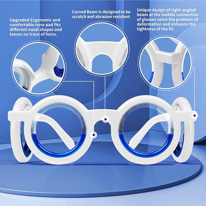 Hion Motion Sickness Glasses,Relieve Carsickness Airsickness Seasickness Glasses,Ultra-Light Portable Nausea Vertigo Glasses, No Lens Liquid Glasses for Adults or Kids(Pattern-Box)