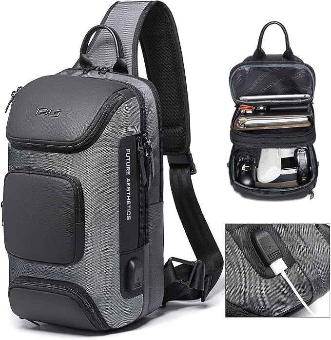 BANGE Sling Bag, Waterproof Shoulder Bag for Men, Casual Sports Sling Bag, Every Day Bag for Men…