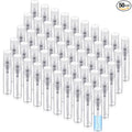 Zhehao 50 Pcs Mini Spray Bottles 5 ml Clear Glass Perfume Bottles Refillable Fine Mist Perfume Atomizer Portable Empty Sample Containers for Cleaning, Essential Oils, Travel (Clear Cap)