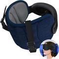 SARISUN Travel Pillows for Airplanes, Airplane Pillow for Long Flight, Airplane Head Strap with Sleep Eye Mask, 360° Headrest for Car Trip, Stop Bobblehead, Mottled Grey