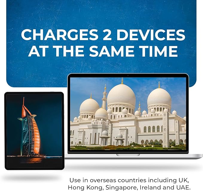 OREI Type G Plug Adapter – UK Travel Plug Adapter, US to UK Adapter for Type G Outlets – CE Certified & RoHS Compliant UK Power Adapter