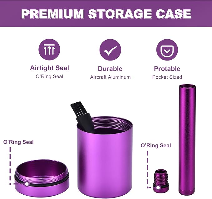 Storage Bag with Combination Lock and 10 Accessories, Travel Medicine Storage Lock Box, Carbon Lined Sling Pouch, Cosmetic Organizer Container Case, Women, Purple