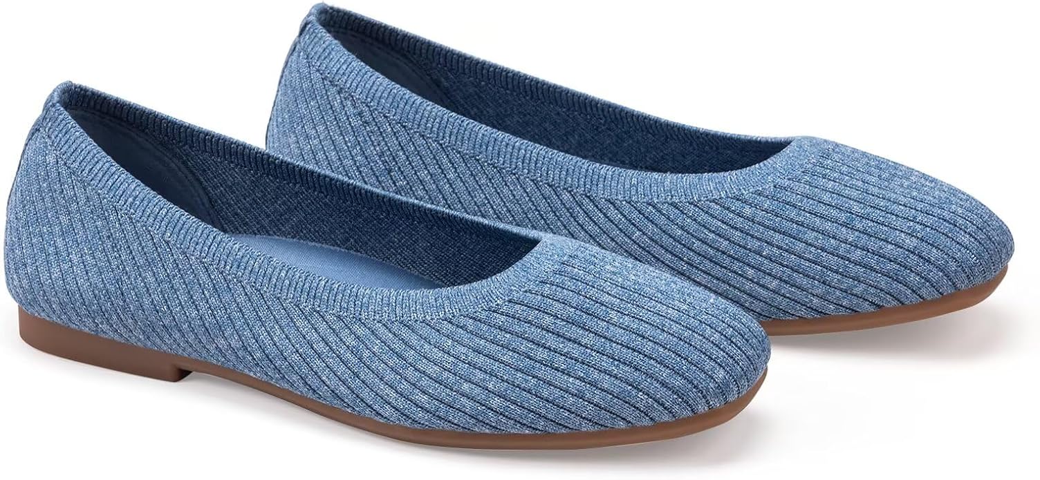 Frank Mully Women's Flats Square Toe Flats Comfortable Slip on Washable Ballet Flats Shoes for Women Dressy Work