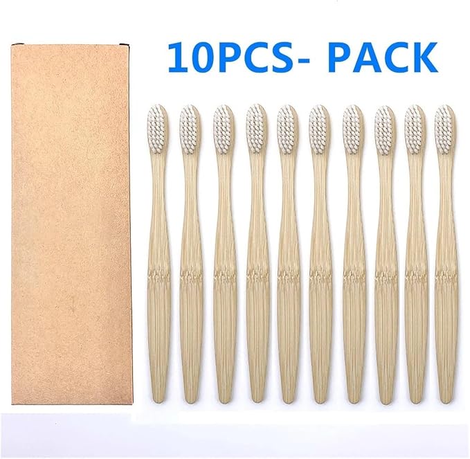 Manual Toothbrush 10PCS Colorful Toothbrush Set Soft Bristle Teeth Whitening Toothbrushes Soft Care Toothbrush(10PCS White Color)