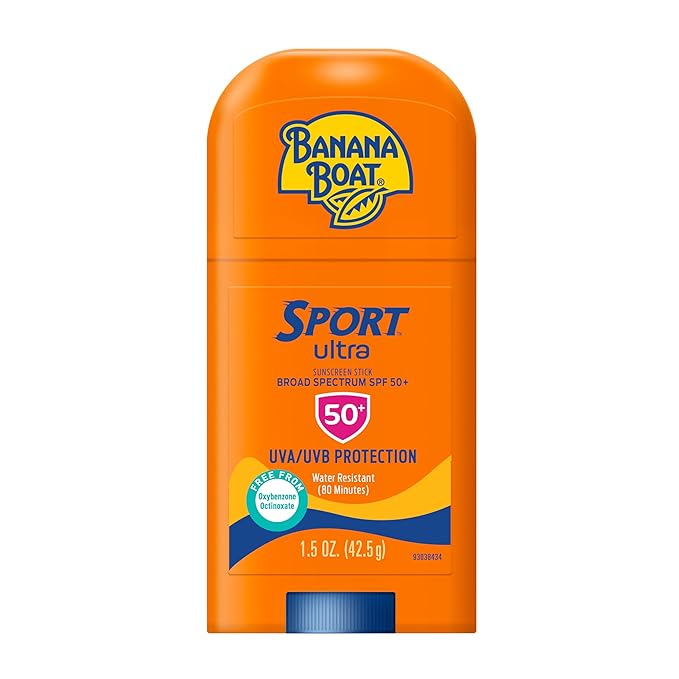Banana Boat Sport Ultra Sunscreen Stick SPF 50, 1.5oz | Travel Size Sunscreen, Mini SPF Stick Sunblock, Oxybenzone Free, 1.5oz