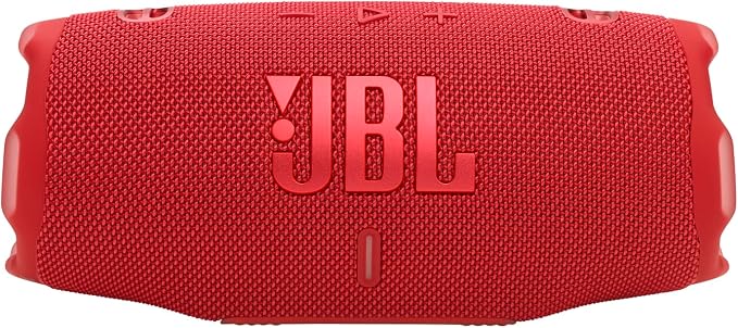 JBL Charge 6 - Portable Waterproof & Drop-Proof Bluetooth Speaker, Bold JBL Pro Sound with AI Boost, 28Hrs of Playtime, Built-in Powerbank & Comes with a Sturdy/Removable Carrying Strap (Red)
