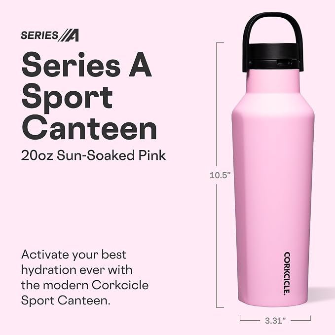 Corkcicle. Pink Sun Soaked Sport Canteen, 1 EA