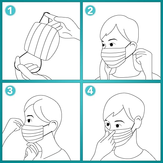 ZTANPS 100 PCS Disposable Face Masks, Black Disposable Masks, 3 Ply Protection Face Masks