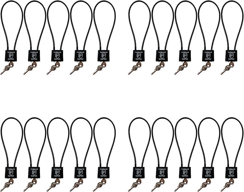 Cable Gun Locks with Keys Hunting Sports- Keyed Alike 15" Cable Gun Safe Lock CA DOJ Approved for Pistols, Handguns, Rifles, and Shotguns, Home, Storage Firearm Locking and Safety