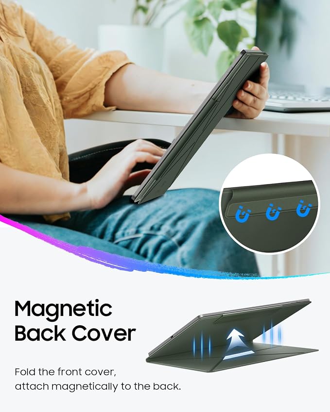 Fintie Case for 11" Kindle Scribe 2025 (3rd Gen) and Kindle Scribe Colorsoft 2025 (1st Gen), Slim Lightweight Multi-Viewing Angles Stand Detachable Magnetic Cover with Pen Buckle, Alpine Green