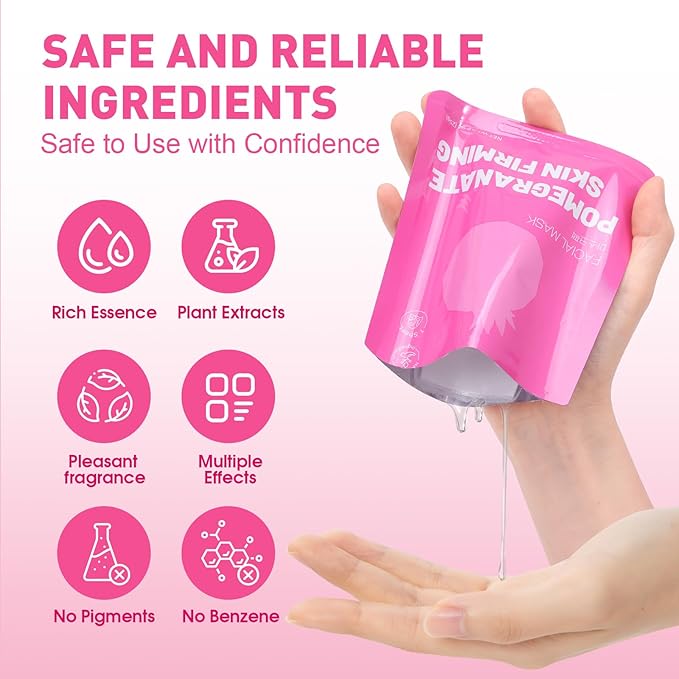 KONEUK 12 Pack Collagen Hydrating Face Masks Skincare, Sheet Face Mask for All Skin Types, Facial Masks Set for Women Skin Care, Face Mask Bulk Spa Gifts for Women