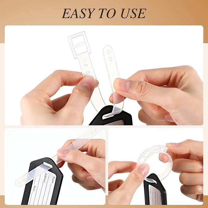 Kigeli 200 Pcs Luggage Tags Bulk, Suitcases Backpack Baggage Name Tags with ID Card for Travel Wedding Back to School