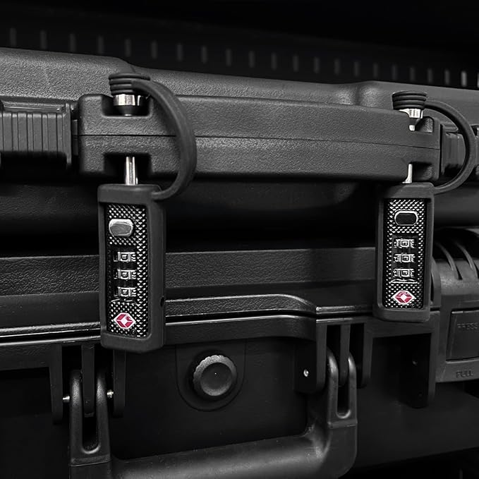 LAFENLIN TSA Approved Firearm Travel Case Locks, Gun Case Hard Pistol Cases Lock Gun Carrying Case Lock, Cut-Proof Case TSA Padlocks for Rifles/Revolver/Handgun/Camera Hard Cases