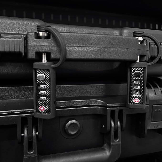 LAFENLIN TSA Approved Firearm Travel Case Locks, Gun Case Hard Pistol Cases Lock Gun Carrying Case Lock, Cut-Proof Case TSA Padlocks for Rifles/Revolver/Handgun/Camera Hard Cases
