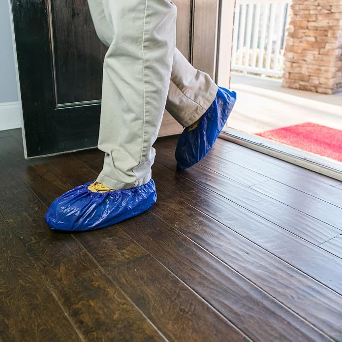 ShuBee Waterproof Shoe & Boot Covers Slip-Resistant Disposable for Plumbing Construction Floor Protection - 40 Pair