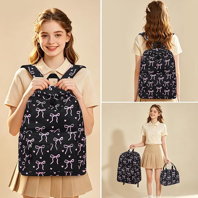 LEDAOU Backpack for Girls School Bag Kids Bookbag Teen Backpack Set Daypack with Lunch Bag and Pencil Case | Kids, Bookbag, Daypack, with Lunch Bag, and Pencil Case