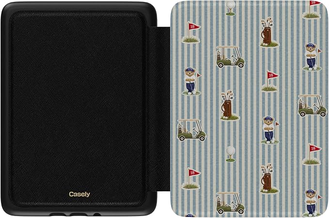 Casely Kindle Case | Clubhouse | The Caddie Print | Compatible with 7” Kindle Colorsoft and 7” Kindle Paperwhite (12th Gen 2024 Models)