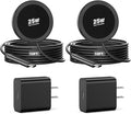 25W Magnetic Wireless Charger, 10FT Fast Charging Pad Wireless Charge for iPhone 17 16 /AirPods3/2/Pro/for Galaxy S26 Ultra/Pixel 10 Series, Portable Charger for Desk& Travel(2Pack,Black)