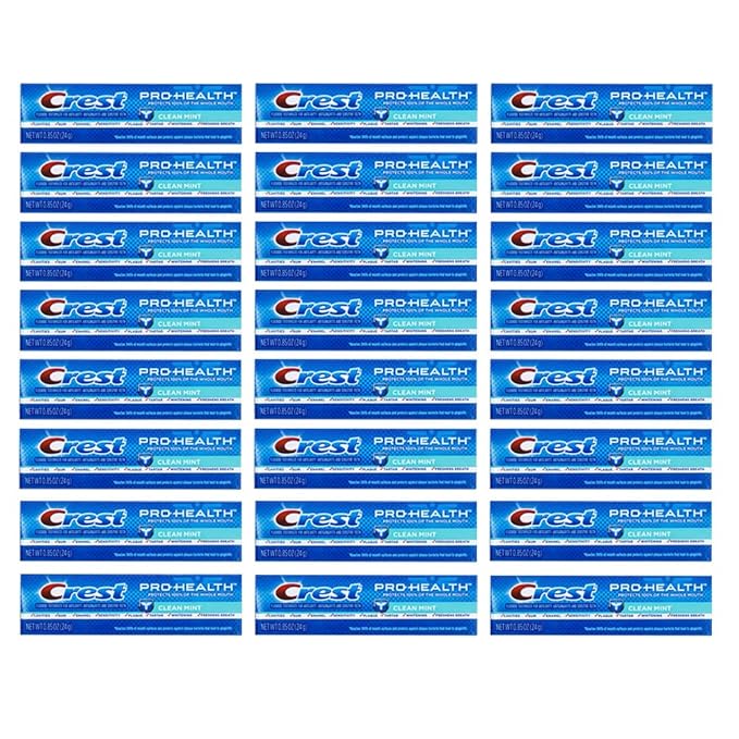 Crest 037000995609 Pro-Health Clean Mint Toothpaste, Smooth Formula 0.85 Oz, Travel Size, (24 Pack)