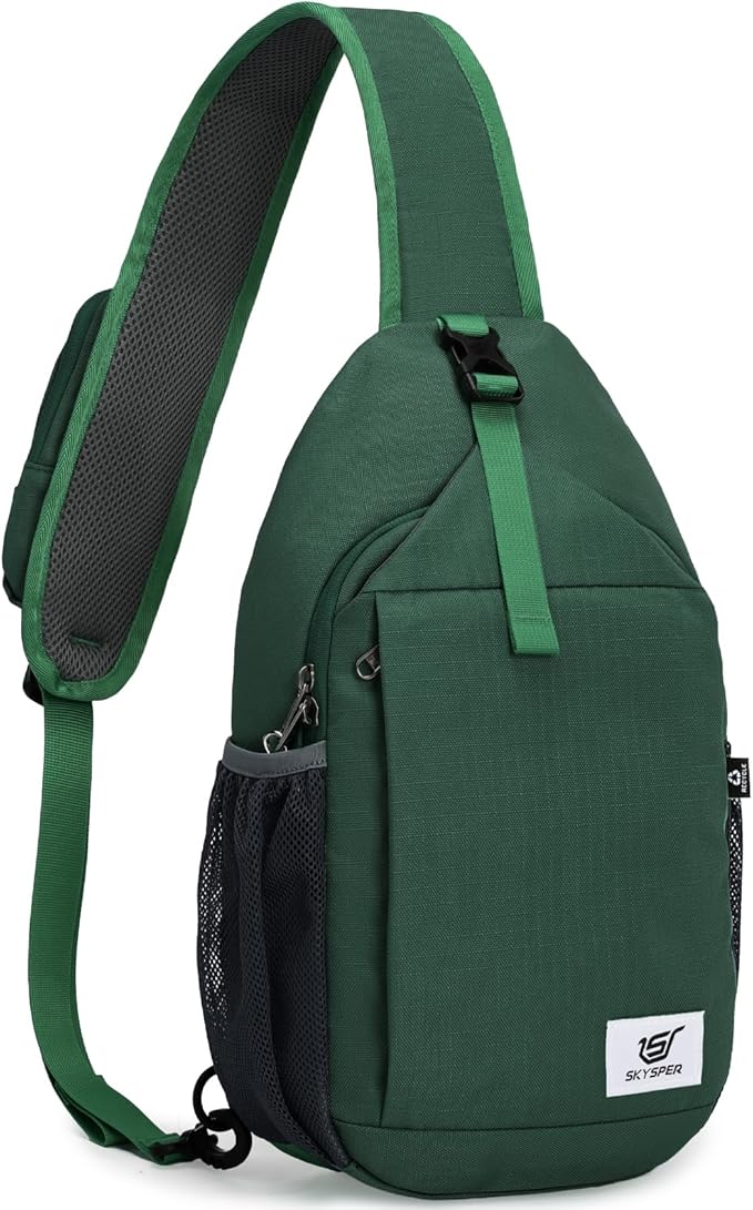 SKYSPER Sling Bag RFID Cross Body Bag Recycled Crossbody Backpack Travel Daypack