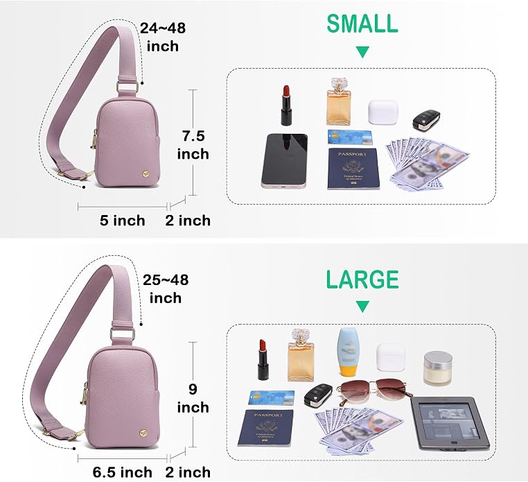 INICAT Anti Theft Crossbody Bag for Women, Small RFID Blocking Sling Purse with Zipper Lock for Travel, Vegan Leather