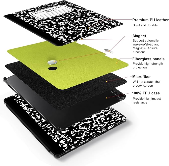 CoBak Case for 11" Kindle Scribe 3rd Generation 2025, Kindle Scribe Colorsoft - All New PU Leather Cover with Auto Sleep Wake, Pen Holder for Scribe 11" 2025 Released