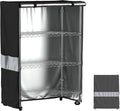 Wire Shelf Cover 60x24x72 Heavy Duty 600D Waterproof Dustproof Zipper Cover | dustproof shelf cover with zipper fits 60x24x72 metal racks for garage warehouse storage protection